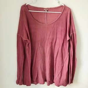 Ecote Urban Outfitters Oversized Waffle Long Sleeve Sweater